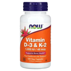 NOW - VITAMIN D-3 K-2 1000 IU - 120 CAPSULES
