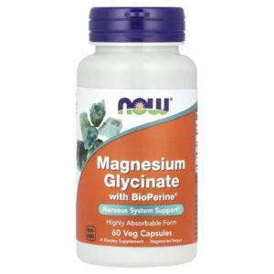 Now Foods – Magnesium Glycinate, 60 Comprimés