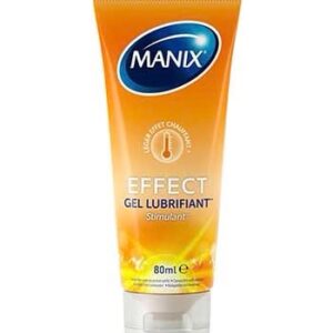 MANIX Effect Gel Lubrifiant 80ml Intime Effet Chauffant Sensations Intenses Compatible Préservatifs Base Eau