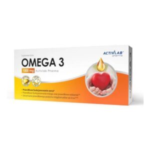 ACTIVLAB Oméga 3 1000mg 60 Capsules EPA DHA Huile Poisson Cardiovasculaire Cerveau Vision Cure 2 Mois